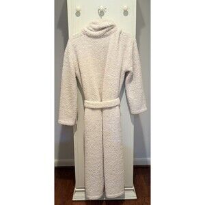 Barefoot Dreams Women’s CozyChic Solid Long Belted Robe In Cream Size 2 Lounge